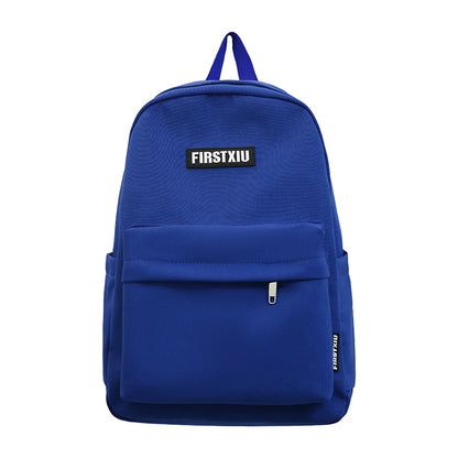 Trendy Cool Solid Color Travel Men Women Waterproof School Backpack Female Teen Student Bag Girl Boy Book Backpack Lady Bag Male