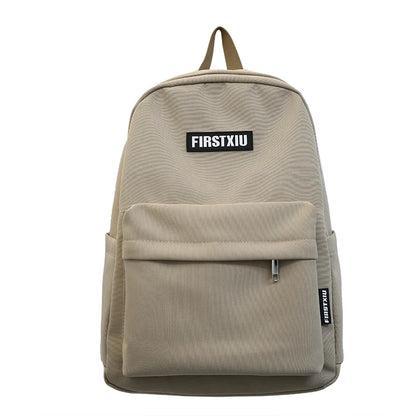 Trendy Cool Solid Color Travel Men Women Waterproof School Backpack Female Teen Student Bag Girl Boy Book Backpack Lady Bag Male