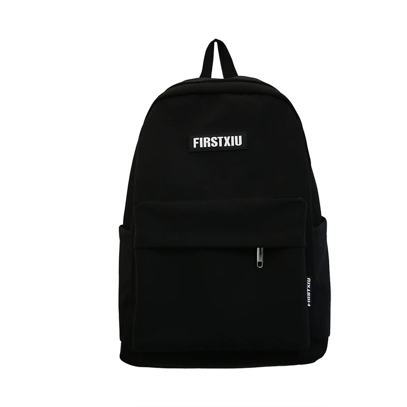 Trendy Cool Solid Color Travel Men Women Waterproof School Backpack Female Teen Student Bag Girl Boy Book Backpack Lady Bag Male