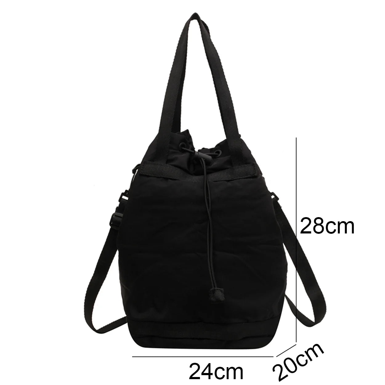 Trendy Female Casual Drawstring Crossbody Bags Cute Fashion Women Kawaii Shoulder Bag Ladies High Grade Travel Solid Color Daily