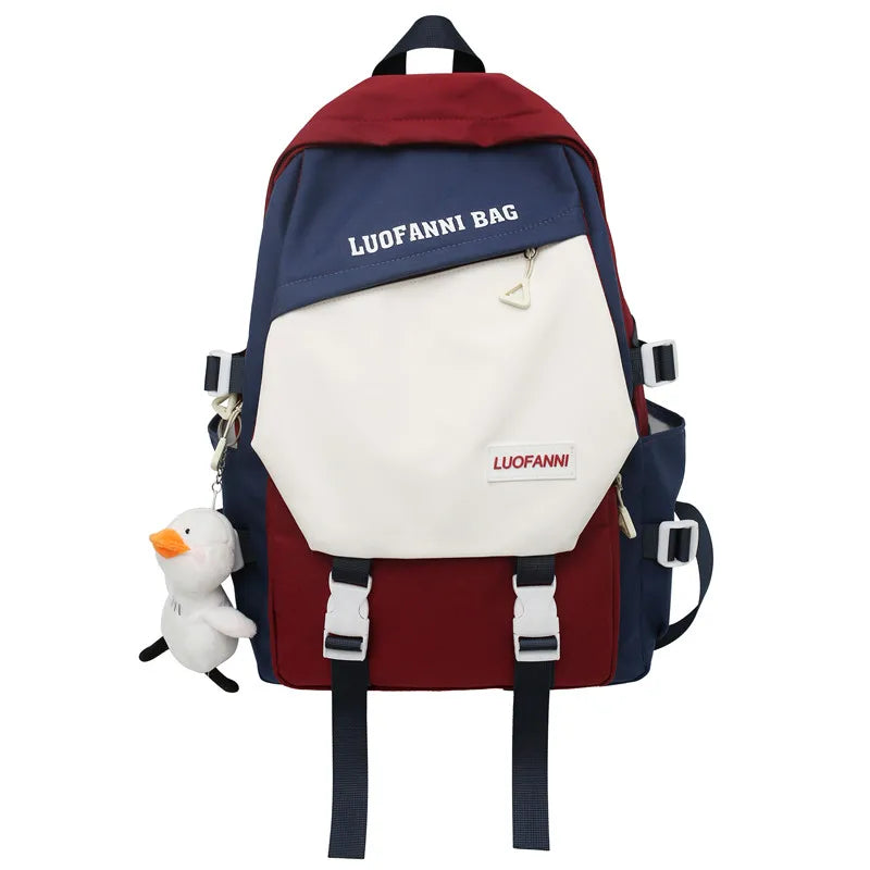 Trendy Female Cute Leisure Nylon Cool Girl Harajuku College Backpack Women Kawaii Laptop School Bag Fashion Lady Travel Book Bag