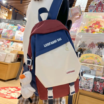 Trendy Female Cute Leisure Nylon Cool Girl Harajuku College Backpack Women Kawaii Laptop School Bag Fashion Lady Travel Book Bag