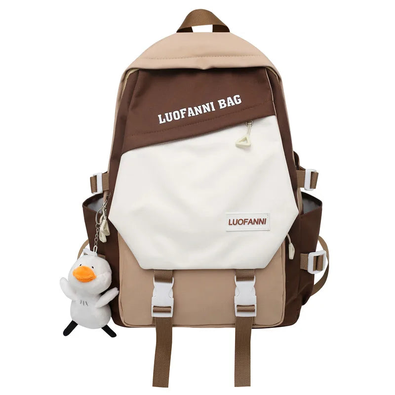 Trendy Female Cute Leisure Nylon Cool Girl Harajuku College Backpack Women Kawaii Laptop School Bag Fashion Lady Travel Book Bag