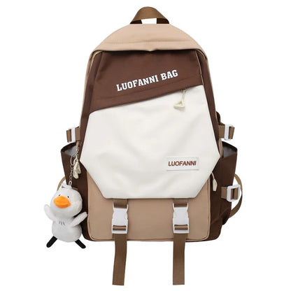 Trendy Female Cute Leisure Nylon Cool Girl Harajuku College Backpack Women Kawaii Laptop School Bag Fashion Lady Travel Book Bag