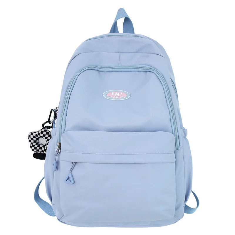 Trendy Female Cute Nylon University Backpack Women Laptop School Bag Girl Leisure College Backpack Fashion Lady Travel Book Bags