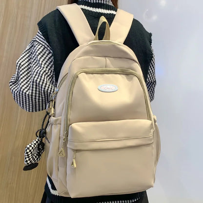 Trendy Female Cute Nylon University Backpack Women Laptop School Bag Girl Leisure College Backpack Fashion Lady Travel Book Bags