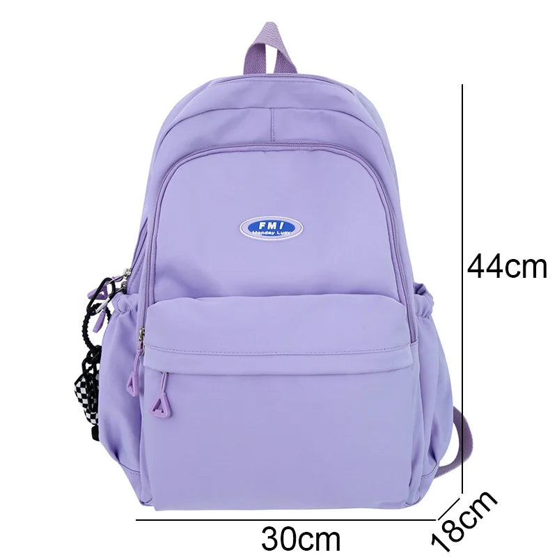 Trendy Female Cute Nylon University Backpack Women Laptop School Bag Girl Leisure College Backpack Fashion Lady Travel Book Bags