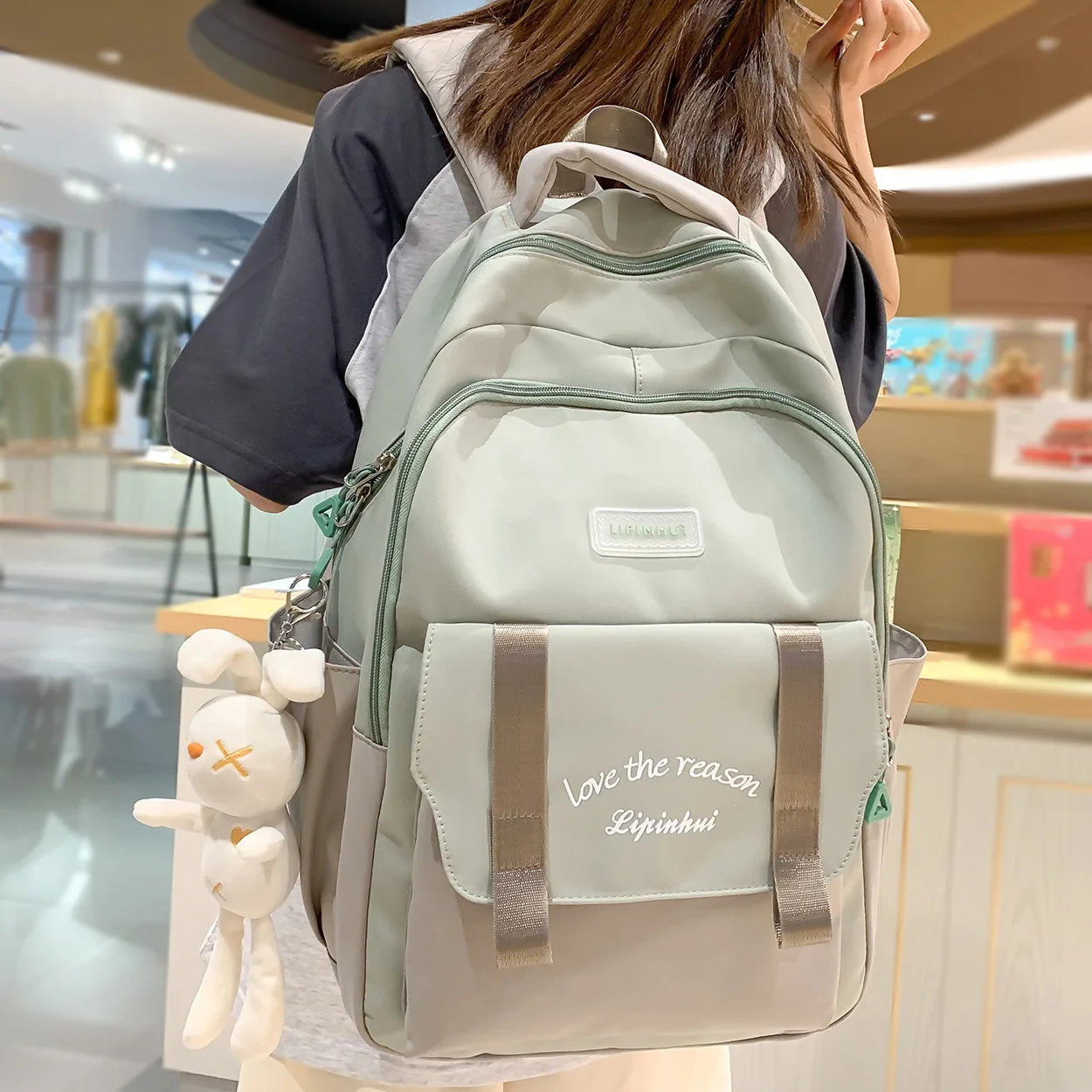 Trendy Female High Capacity School Bag Cute Waterproof Ladies Travel Laptop Women College Backpack Girl Book Bags Fashion Kawaii