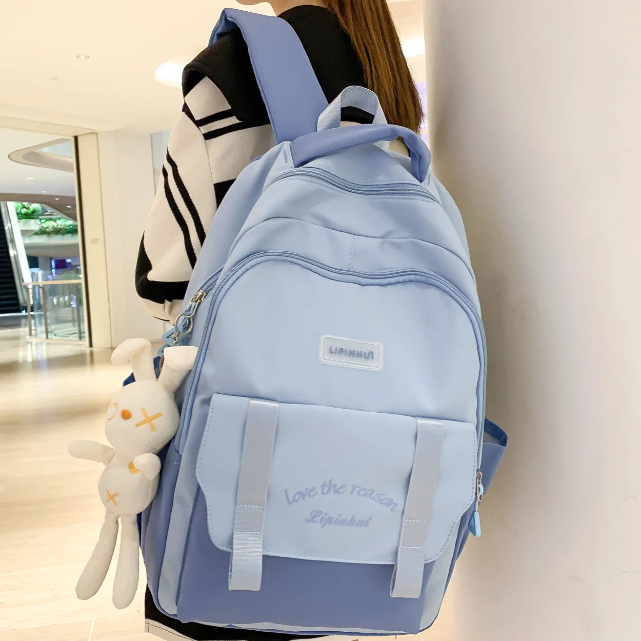 Trendy Female High Capacity School Bag Cute Waterproof Ladies Travel Laptop Women College Backpack Girl Book Bags Fashion Kawaii