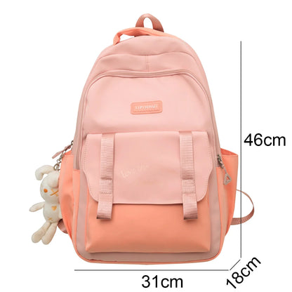 Trendy Female High Capacity School Bag Cute Waterproof Ladies Travel Laptop Women College Backpack Girl Book Bags Fashion Kawaii