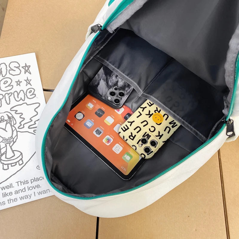 Trendy Female Laptop College Backpack New Boy Girl School Bag Women Men Syudent Travel Backpack Male Lady Nylon Book Bag Fashion
