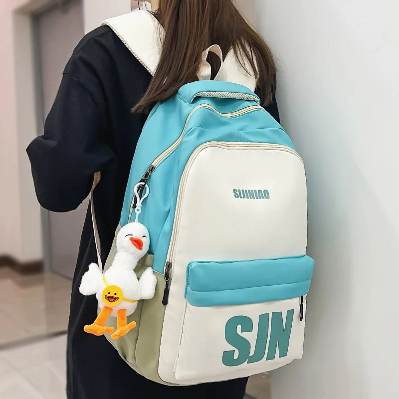 Trendy Female Leisure Waterproof Book Bag Women Kawaii Laptop Nylon Ladies Travel School Bags Girl Cool College Backpack Fashion