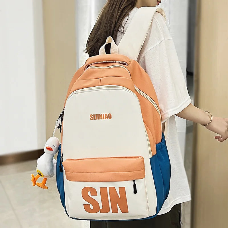 Trendy Female Leisure Waterproof Book Bag Women Kawaii Laptop Nylon Ladies Travel School Bags Girl Cool College Backpack Fashion