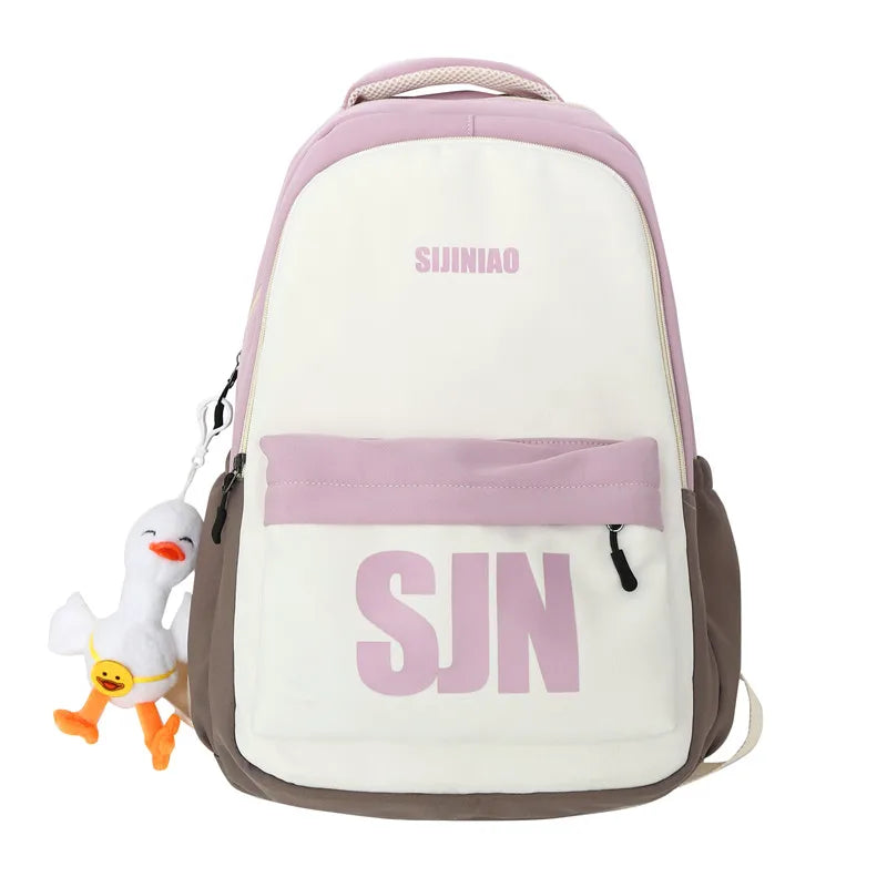 Trendy Female Leisure Waterproof Book Bag Women Kawaii Laptop Nylon Ladies Travel School Bags Girl Cool College Backpack Fashion