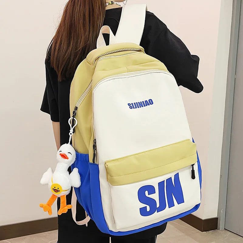 Trendy Female Leisure Waterproof Book Bag Women Kawaii Laptop Nylon Ladies Travel School Bags Girl Cool College Backpack Fashion