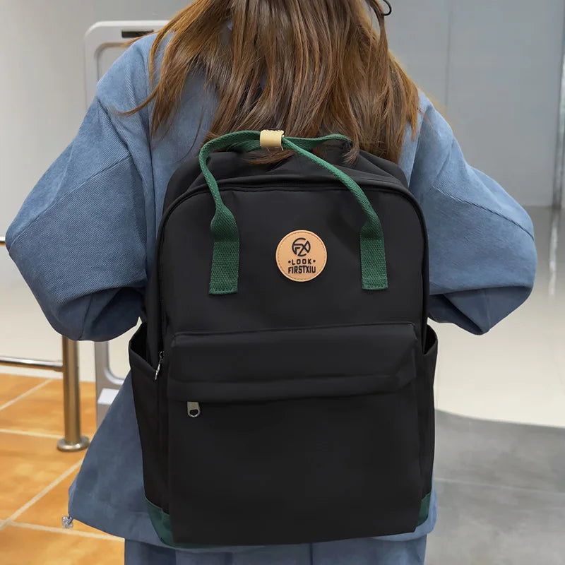 Trendy Female Red Cute School Bag Cool Girl Nylon College Backpack Fashion Lady Kawaii Teen Travel Women Laptop Leisure Book Bag