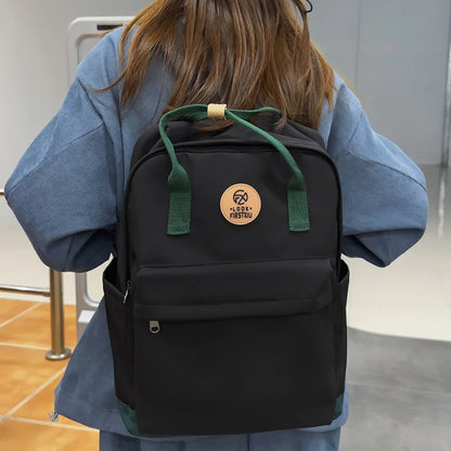 Trendy Female Red Cute School Bag Cool Girl Nylon College Backpack Fashion Lady Kawaii Teen Travel Women Laptop Leisure Book Bag