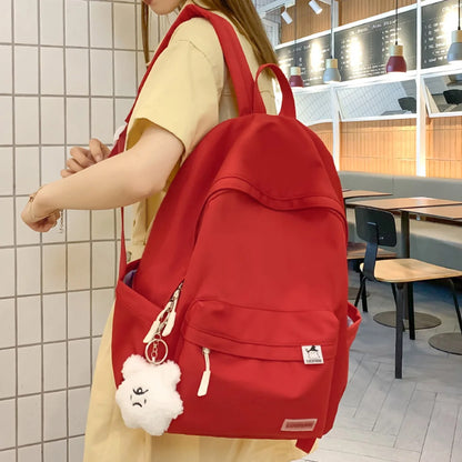 Trendy Female School Bag Cute Green Nylon Travel Laptop Waterproof Cool Women College Backpack Fashion Girl Kawaii Book Bag Lady