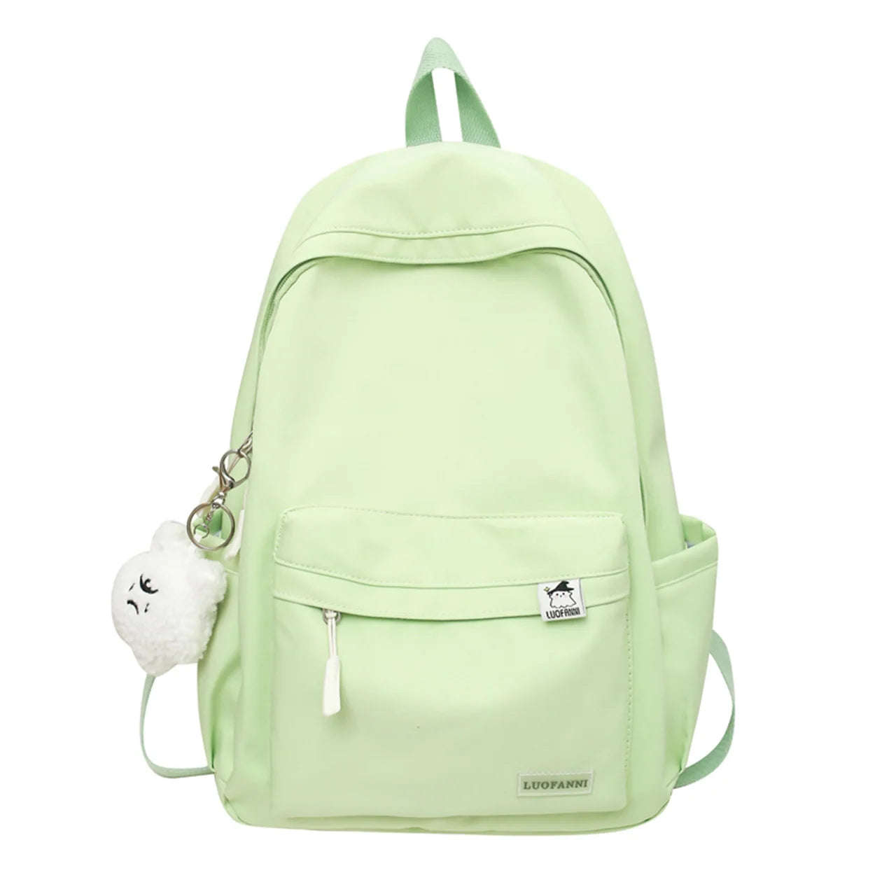 Trendy Female School Bag Cute Green Nylon Travel Laptop Waterproof Cool Women College Backpack Fashion Girl Kawaii Book Bag Lady