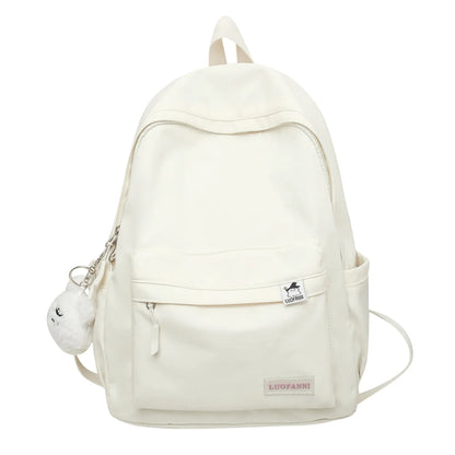 Trendy Female School Bag Cute Green Nylon Travel Laptop Waterproof Cool Women College Backpack Fashion Girl Kawaii Book Bag Lady