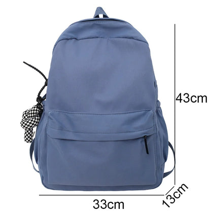 Trendy Female Waterproof Fashion Girl Travel Nylon Book Bags Women Student Laptop Cute School Bag Cool Lady College Backpack New