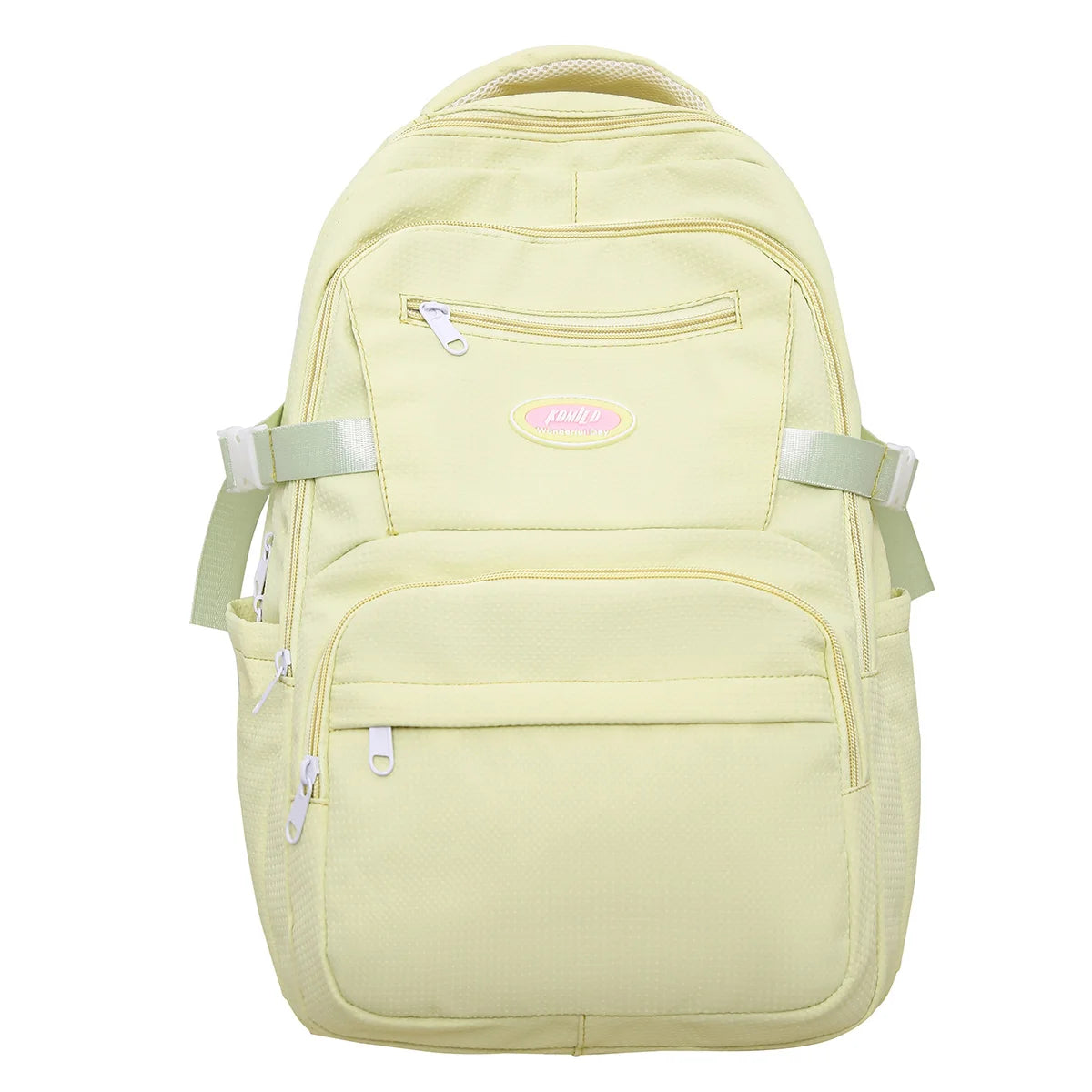 Trendy Female Yellow Travel Student Backpack Girl Kawaii Nylon School Backpack Women Laptop Ladies Cute College Book Bag Fashion