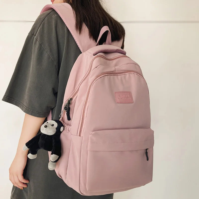 Trendy Girl Boy Laptop Student Backpack New Female Men Travel Book Bag Male Women Nylon College Backpack Fashion Lady School Bag