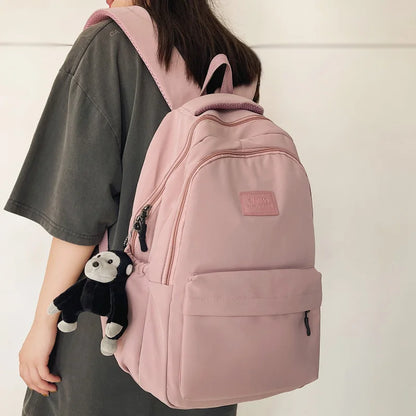 Trendy Girl Boy Laptop Student Backpack New Female Men Travel Book Bag Male Women Nylon College Backpack Fashion Lady School Bag