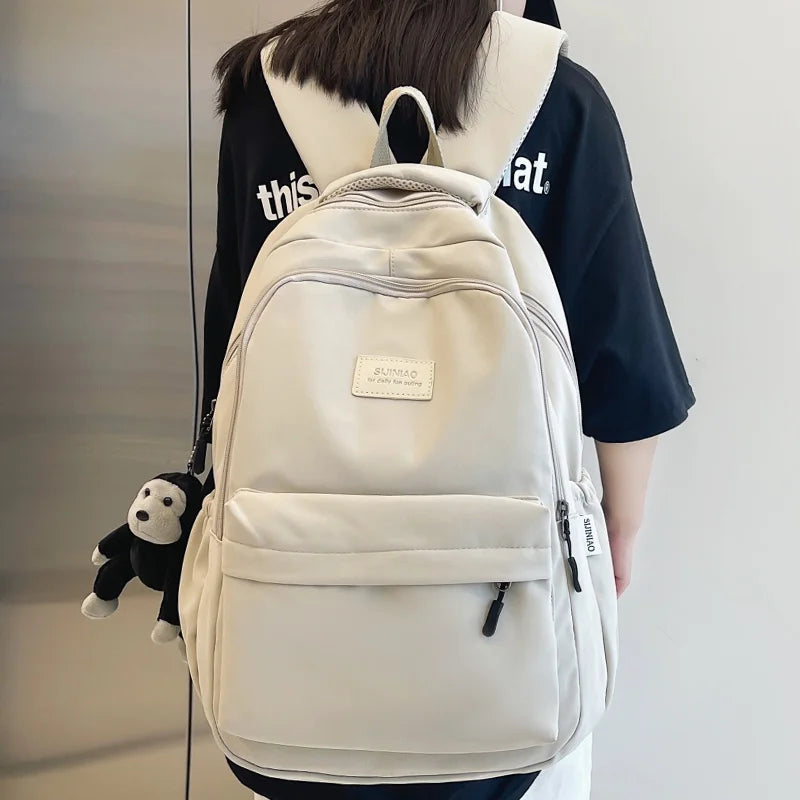 Trendy Girl Boy Laptop Student Backpack New Female Men Travel Book Bag Male Women Nylon College Backpack Fashion Lady School Bag