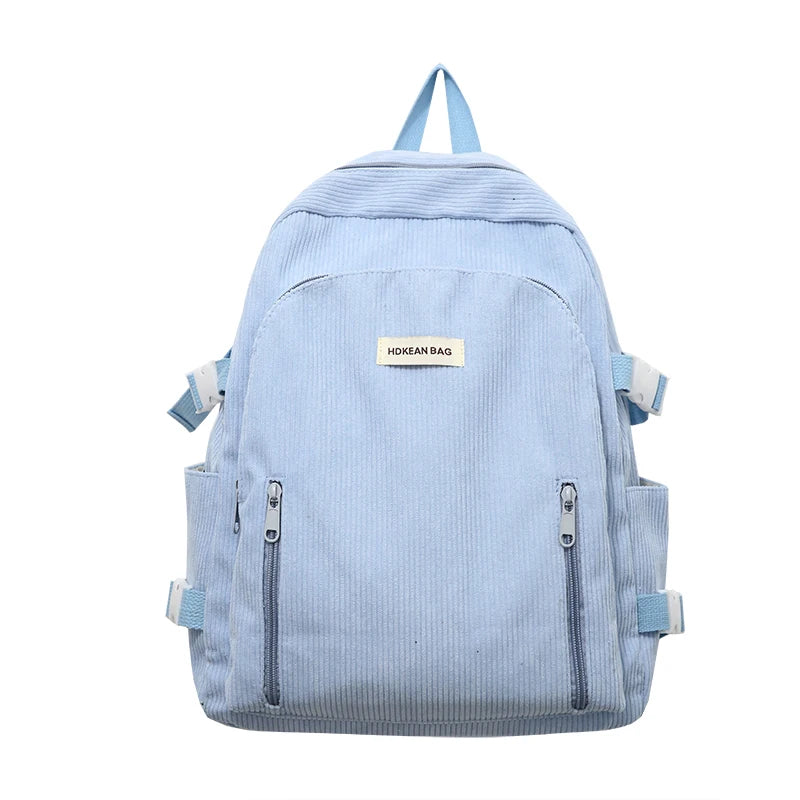 Trendy Girl Corduroy Kawaii Backpack Cool Design Female Travel College Backpack Fashion Lady Cute Book Women Laptop Student Bags