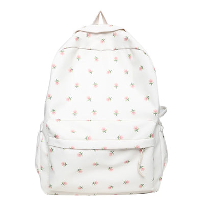 Trendy Girl Floral Print Cute Travel Book Backpack Fashion Female Laptop Student Bag New Lady College Backpack Women School Bags
