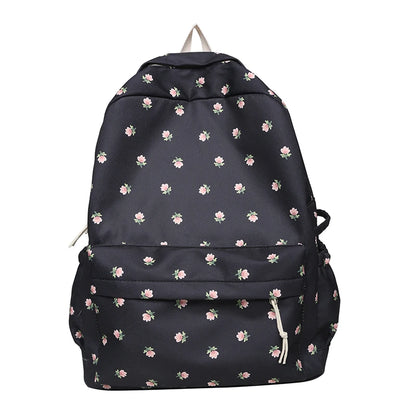 Trendy Girl Floral Print Cute Travel Book Backpack Fashion Female Laptop Student Bag New Lady College Backpack Women School Bags