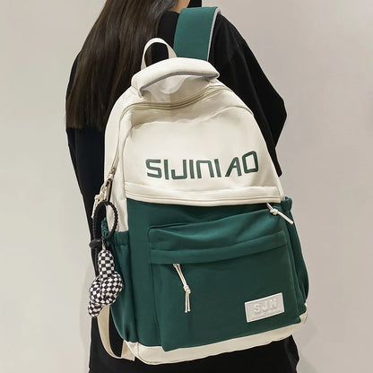 Trendy Girl Travel Nylon Book Bag Cool Female Fashion Women Kawaii Laptop College Backpack Student Lady Cute School Bag Teenager
