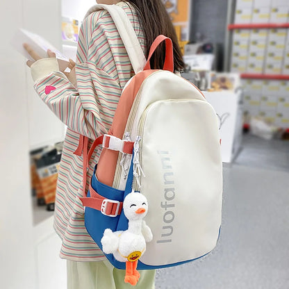 Trendy Girl Travel Student Bag Cool Female Waterproof College Backpack Lady Nylon Laptop Backpack Book Fashion Women School Bags