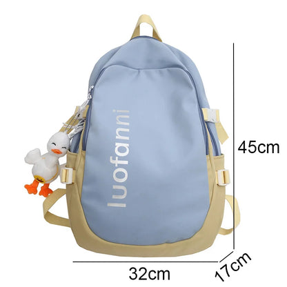 Trendy Girl Travel Student Bag Cool Female Waterproof College Backpack Lady Nylon Laptop Backpack Book Fashion Women School Bags