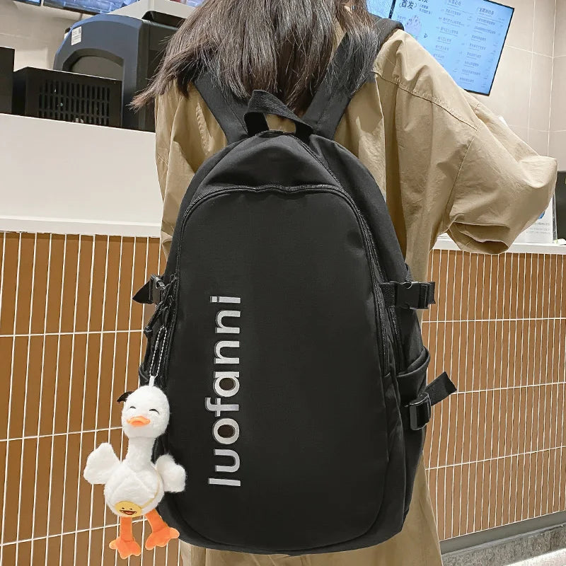 Trendy Girl Travel Student Bag Cool Female Waterproof College Backpack Lady Nylon Laptop Backpack Book Fashion Women School Bags
