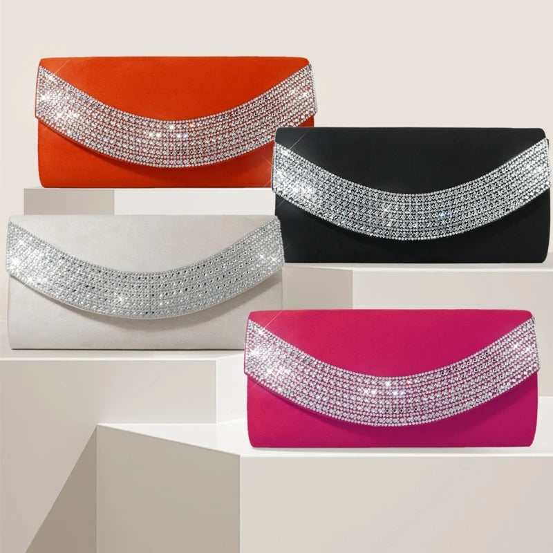 Trendy Glitter Crossbody Bag Chain Evening Bags for Fashion Forward Women