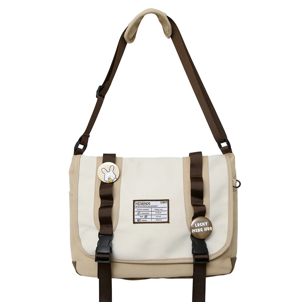 Trendy Ladies Khaki Badge Shoulder Bag Women Travel Nylon Handbag Female High Capacity Crossbody Bag Fashion Girl Messenger Teen