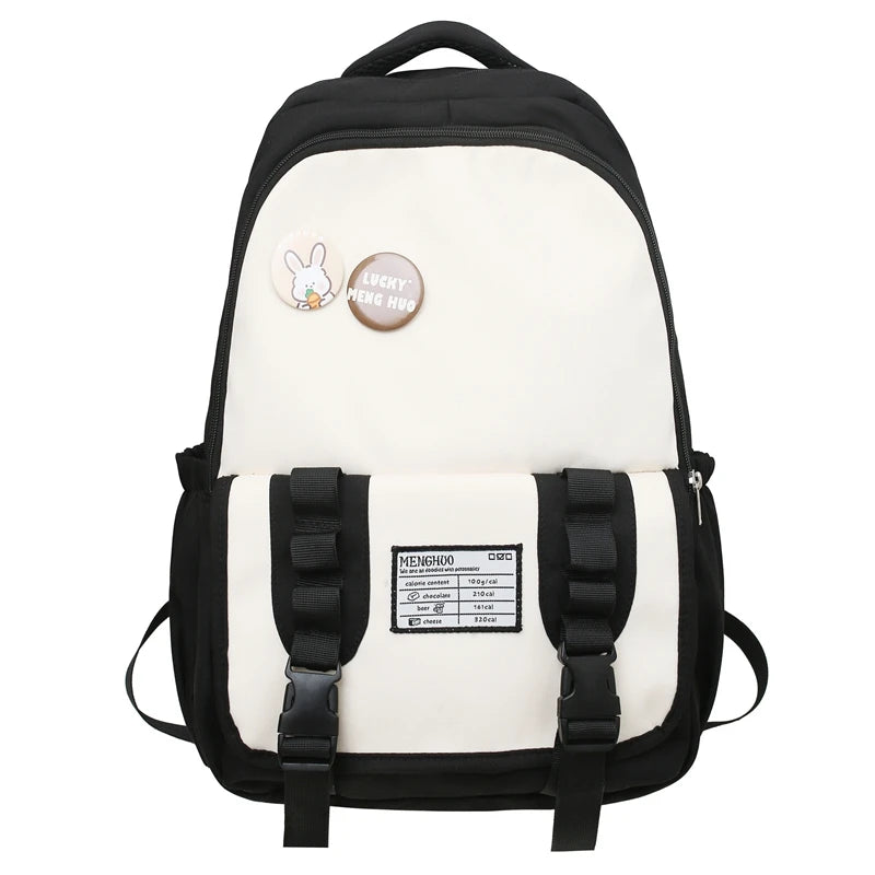 Trendy Lady Cute Coin Purse College Backpack Women Laptop Badge Kawaii School Bag Fashion Girl Travel Female Nylon Book Bag Cool