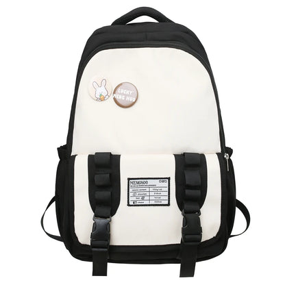 Trendy Lady Cute Coin Purse College Backpack Women Laptop Badge Kawaii School Bag Fashion Girl Travel Female Nylon Book Bag Cool