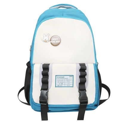 Trendy Lady Cute Coin Purse College Backpack Women Laptop Badge Kawaii School Bag Fashion Girl Travel Female Nylon Book Bag Cool