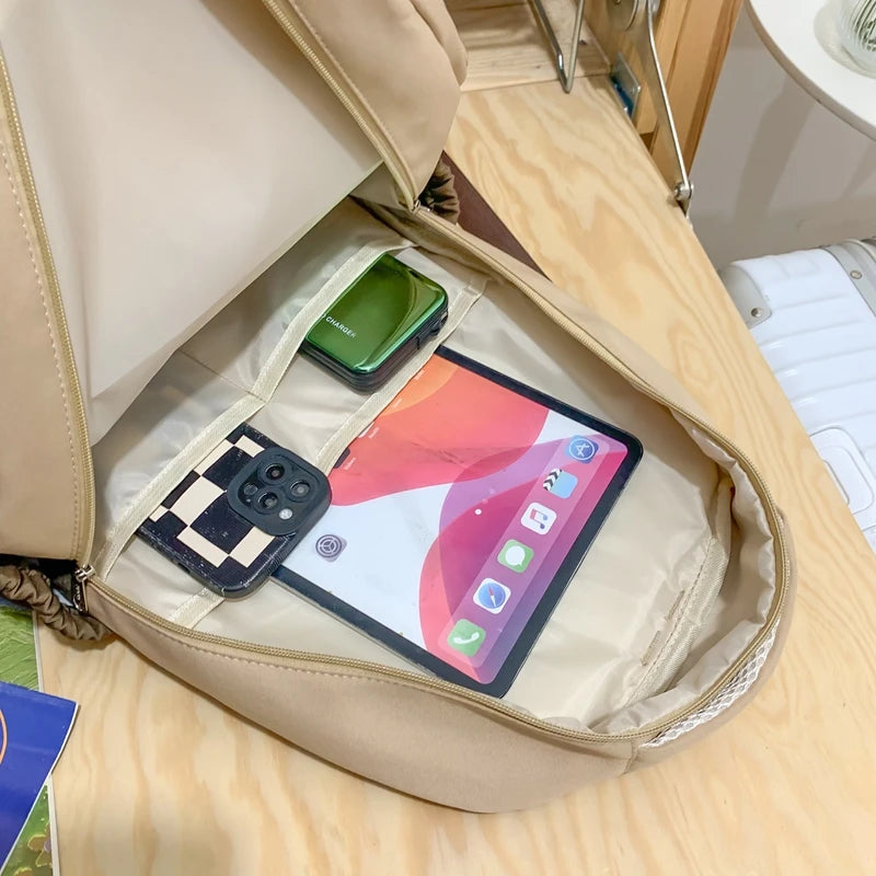 Trendy Lady Cute Coin Purse College Backpack Women Laptop Badge Kawaii School Bag Fashion Girl Travel Female Nylon Book Bag Cool