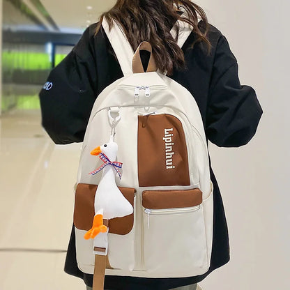 Trendy Lady Male Nylon Student Backpack Cool Women Men Travel College Backpack Boy Girl New Bag Fashion Female Laptop School Bag