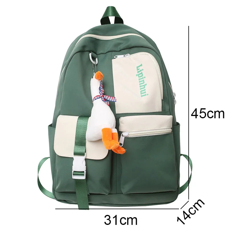 Trendy Lady Male Nylon Student Backpack Cool Women Men Travel College Backpack Boy Girl New Bag Fashion Female Laptop School Bag