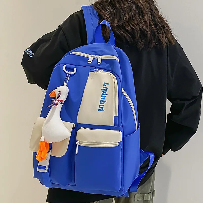 Trendy Lady Male Nylon Student Backpack Cool Women Men Travel College Backpack Boy Girl New Bag Fashion Female Laptop School Bag