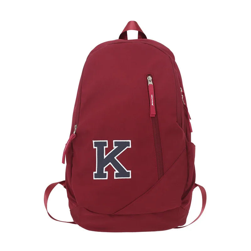 Trendy Lady Men High Capacity Red Backpack Girl Boy Laptop School Bag Fashion Male Women College Backpack Female Travel Book Bag
