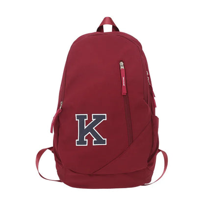 Trendy Lady Men High Capacity Red Backpack Girl Boy Laptop School Bag Fashion Male Women College Backpack Female Travel Book Bag