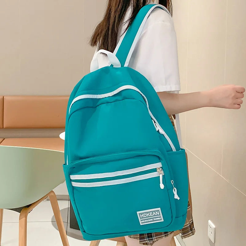Trendy Lady Nylon College New Women School Bag Girl Travel Book Backpack Cool Fashion Female Laptop Bag Teenage Student Rucksack