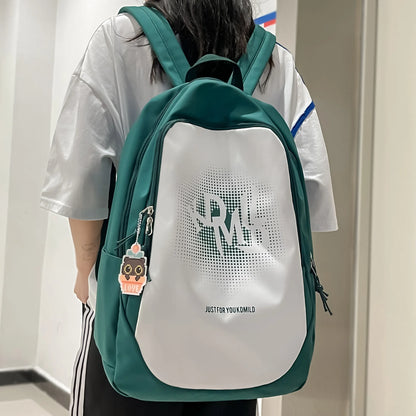 Trendy Lady Nylon High Capacity College Pocket Fashion Female Book Bag Girl Travel Laptop Backpack Teen Women Leisure School Bag