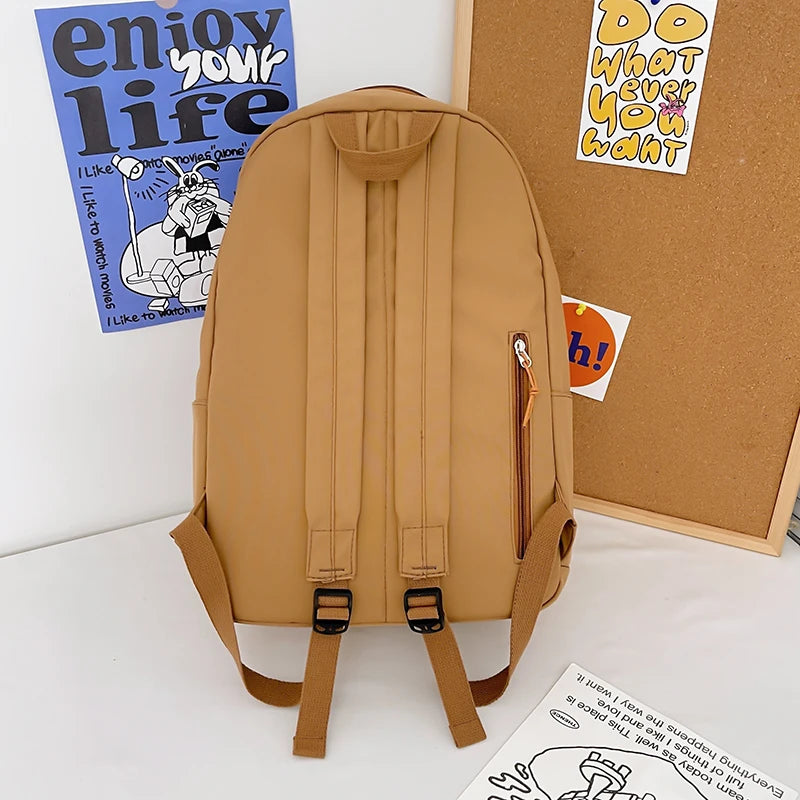 Trendy Lady Nylon High Capacity College Pocket Fashion Female Book Bag Girl Travel Laptop Backpack Teen Women Leisure School Bag